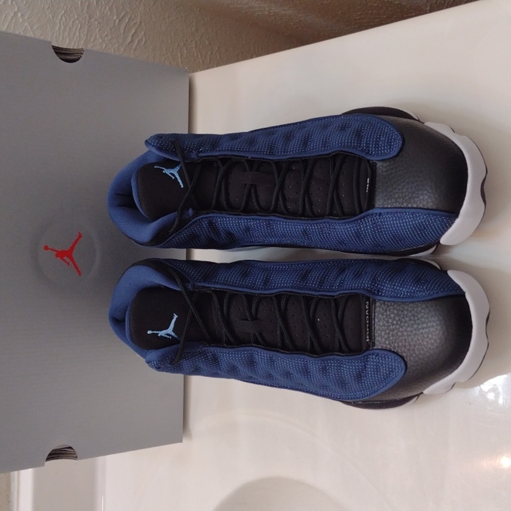 Air Jordan Retro 13 Navy Brave Blue Mens Sneakers DJ5982-400 Size 13 [New] - Picture 10 of 11